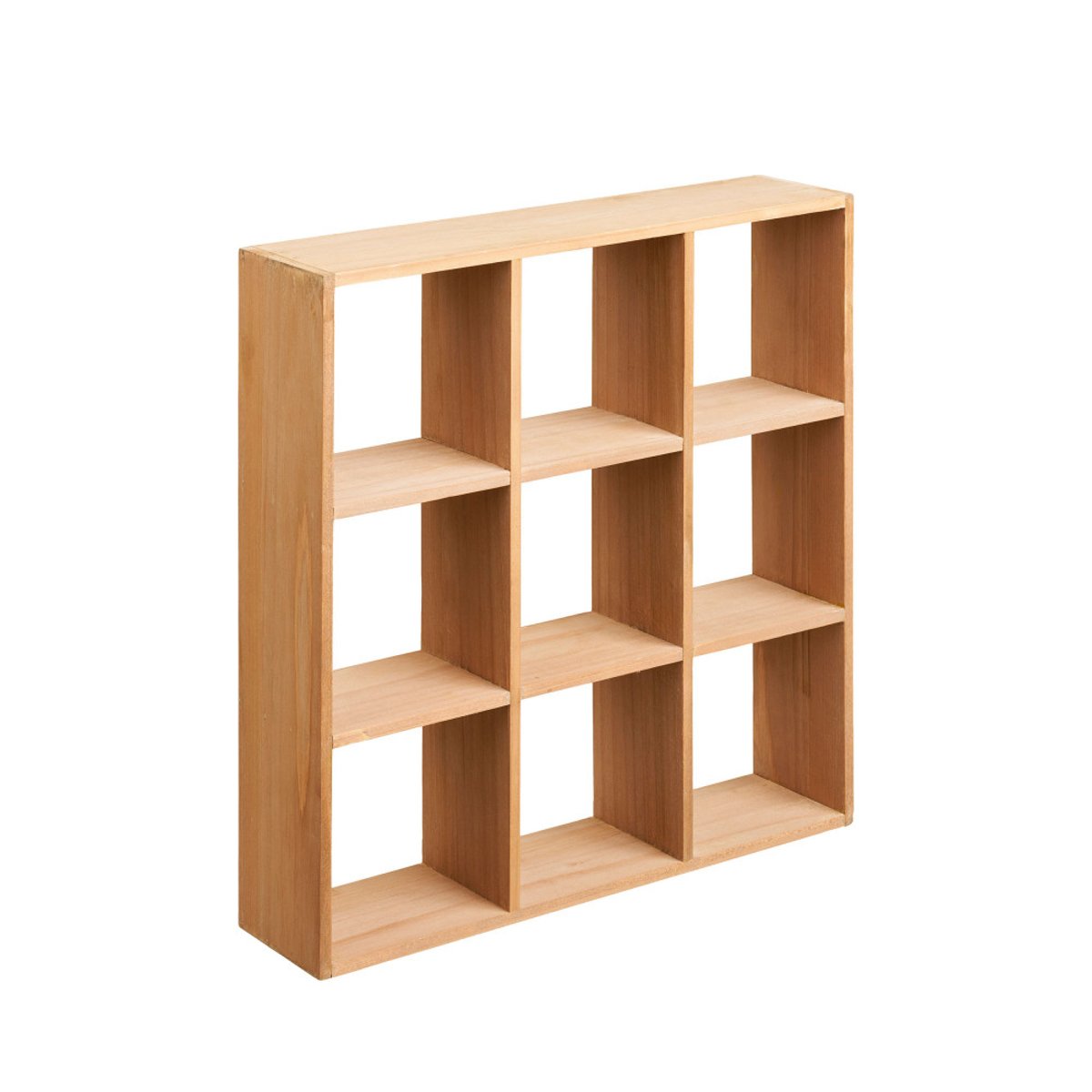 Étagère murale carrée en bois 46x46cm- MOSS bois clair, HOUSE NORDIC