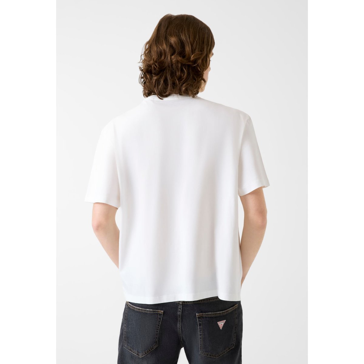 T-Shirt À Logo Imprimé blanc, GUESS JEANS