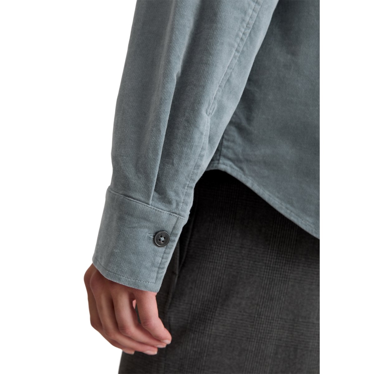 Survêtement en velours relaxed en Organic Cotton Stretch bleu moyen, MARC O'POLO
