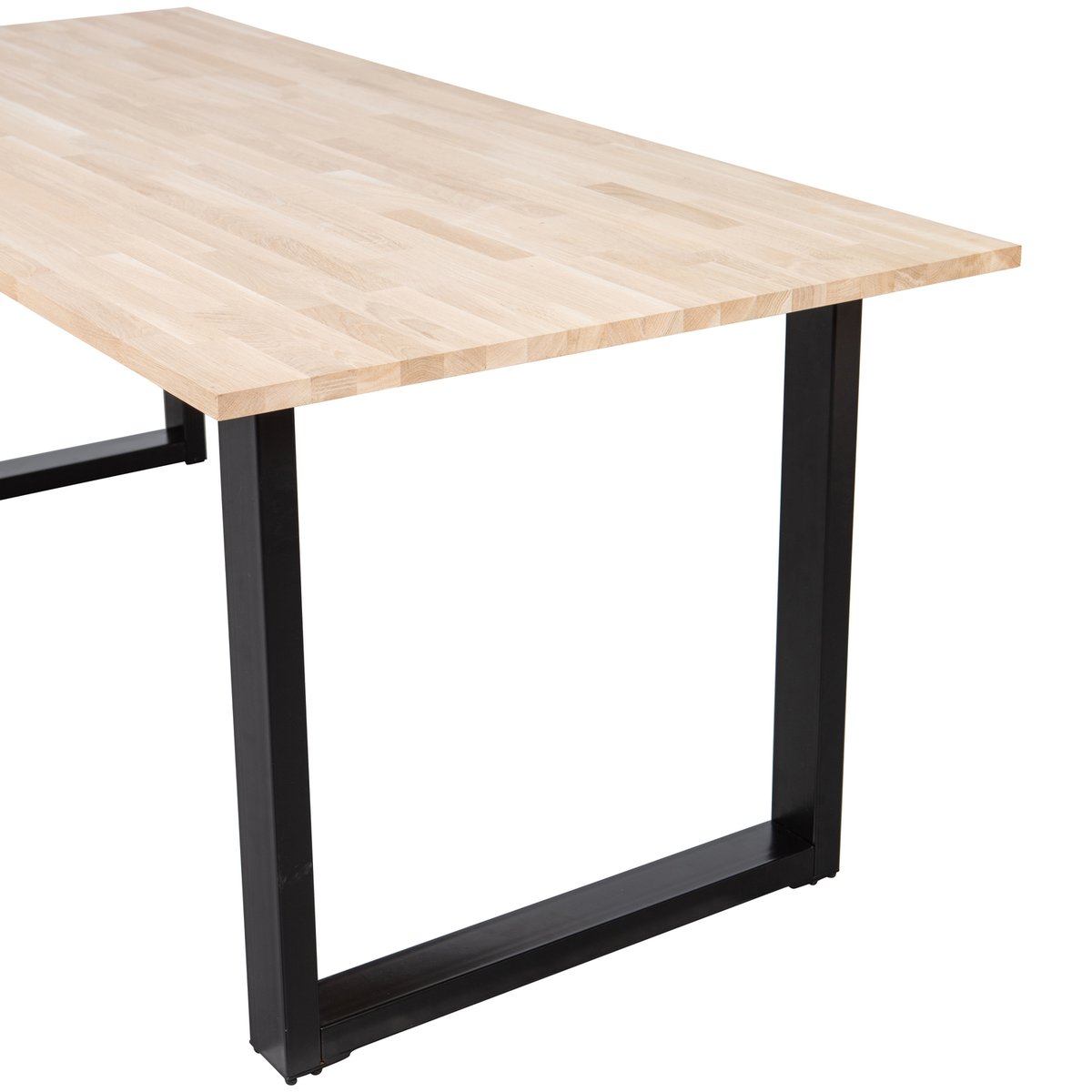 Table à manger en bois piétement en U 220x90cm naturel - TABLO naturel, WOOOD