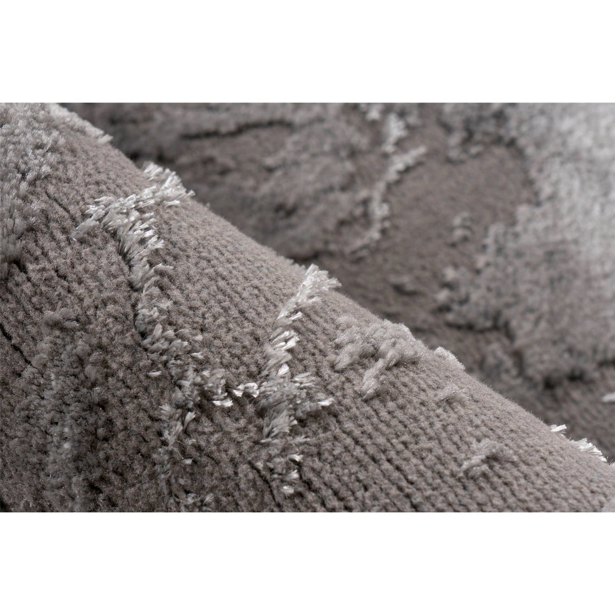 Tapis rectangulaire, Mineral argent clair effet marbre gris, ARTE ESPINA