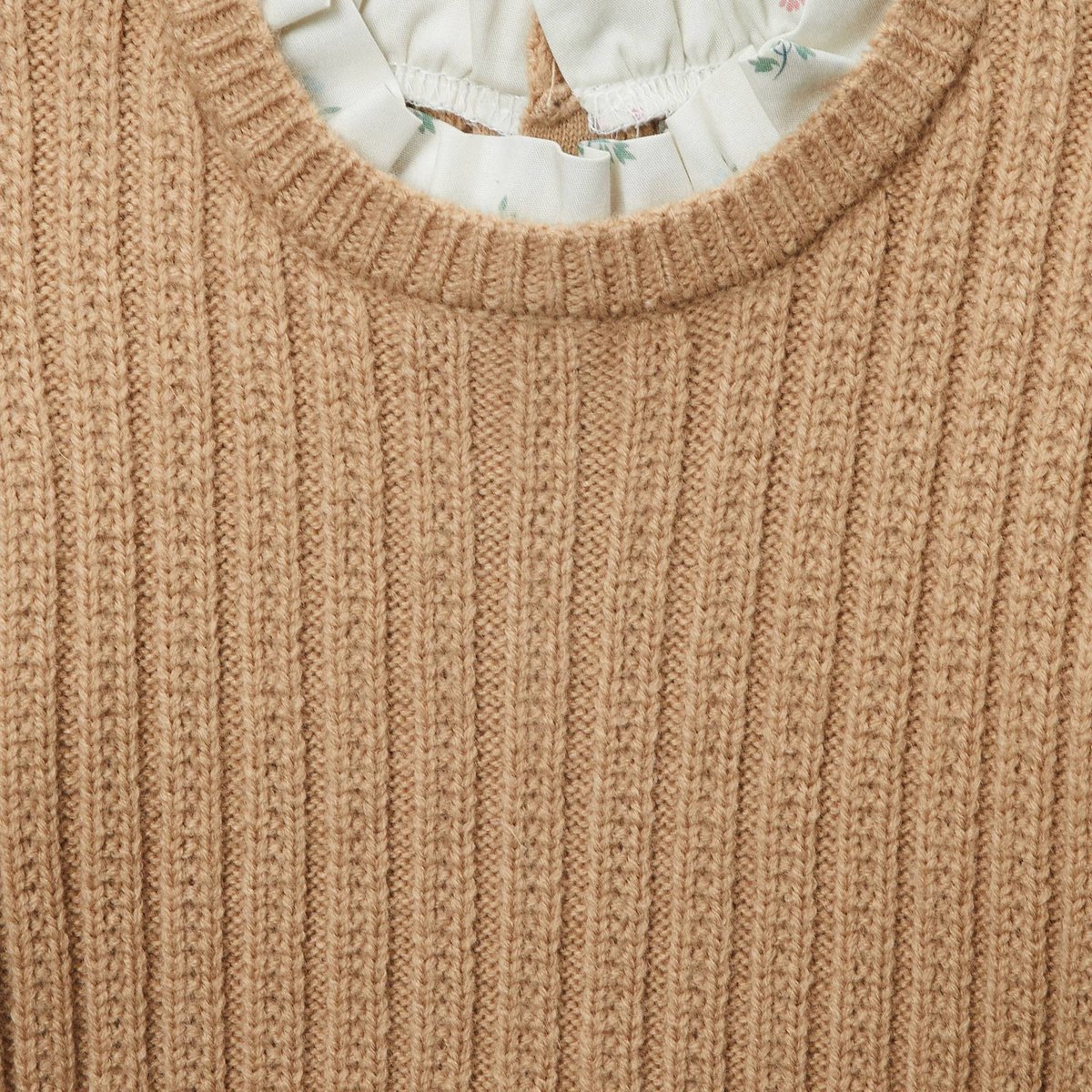 Pull 2 en 1 sans manches avec blouse imprimée velouté, BOUT'CHOU