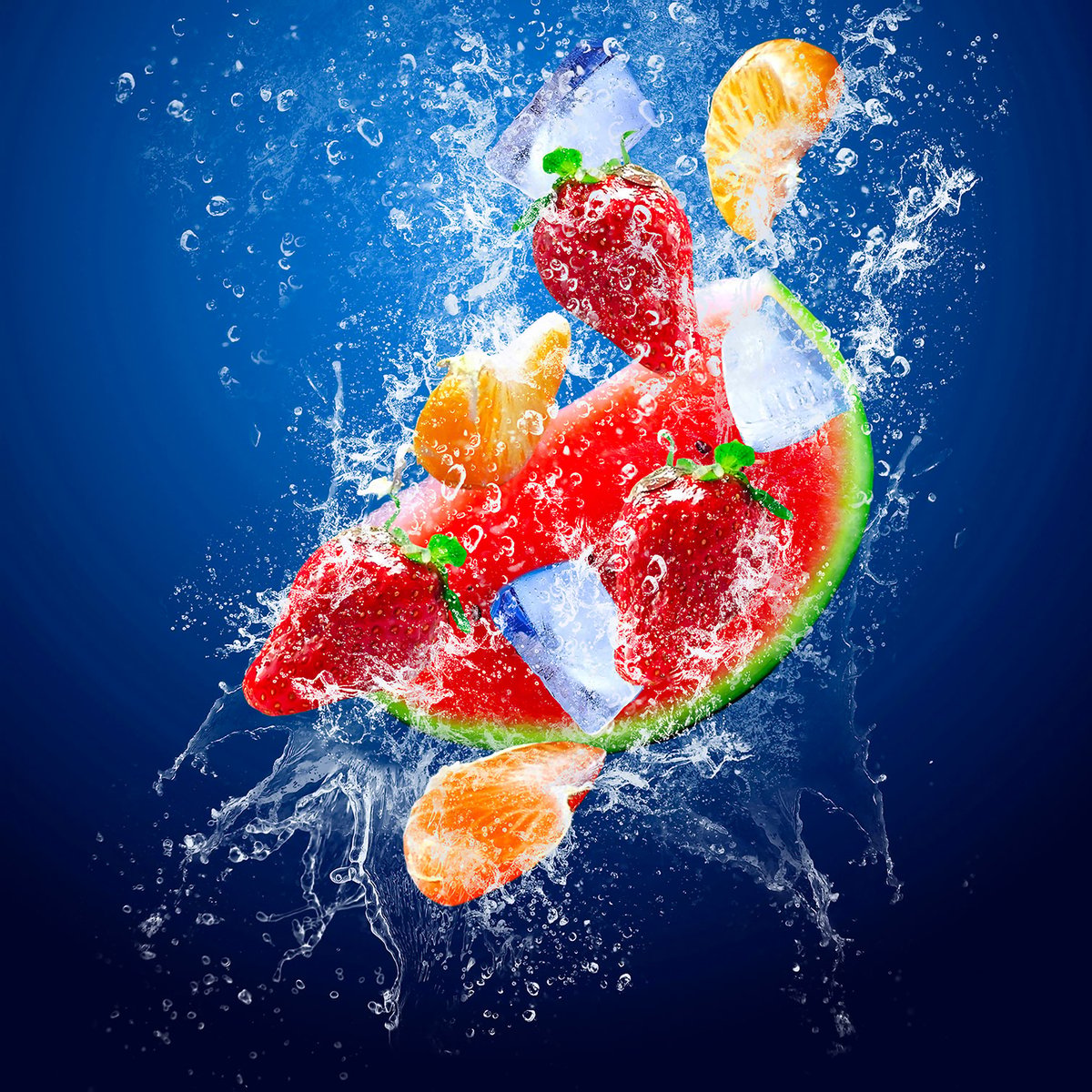 Tableau cuisine mix de fruits tableau alu dibond, HEXOA