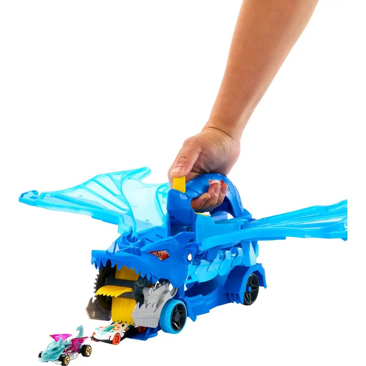 Hot Wheels-Transporteur 2 En 1 Dragons multicolore, MATTEL