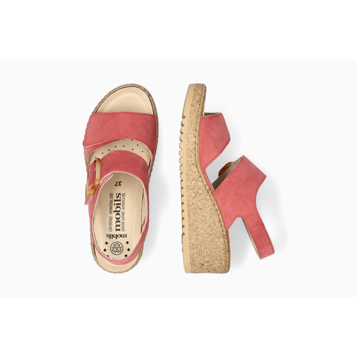 Sandales en cuir NASMA rose 5145, MEPHISTO