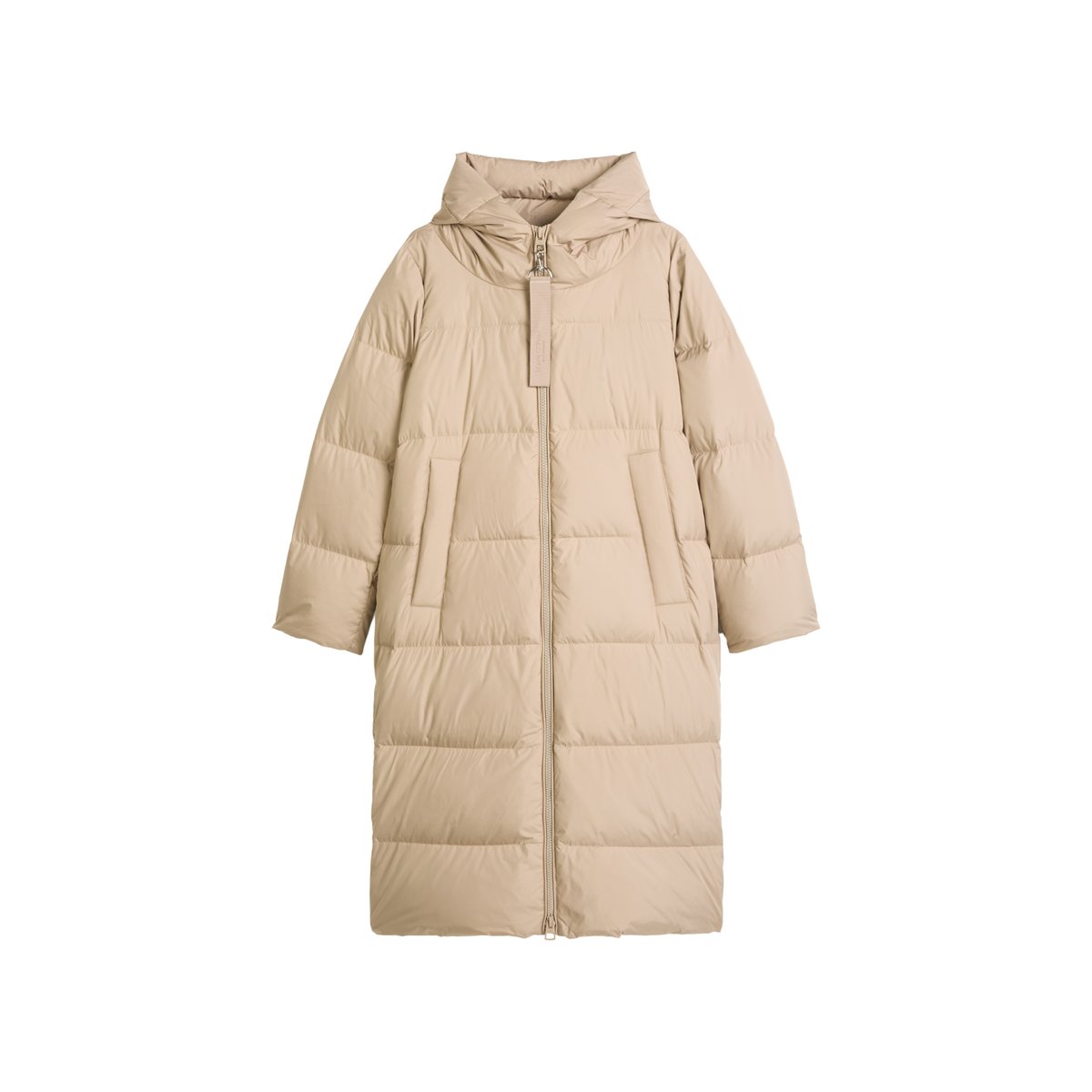 Manteau à capuche matelassé en duvet, coupe régulière à partir de matériaux recyclés beige, MARC O'POLO