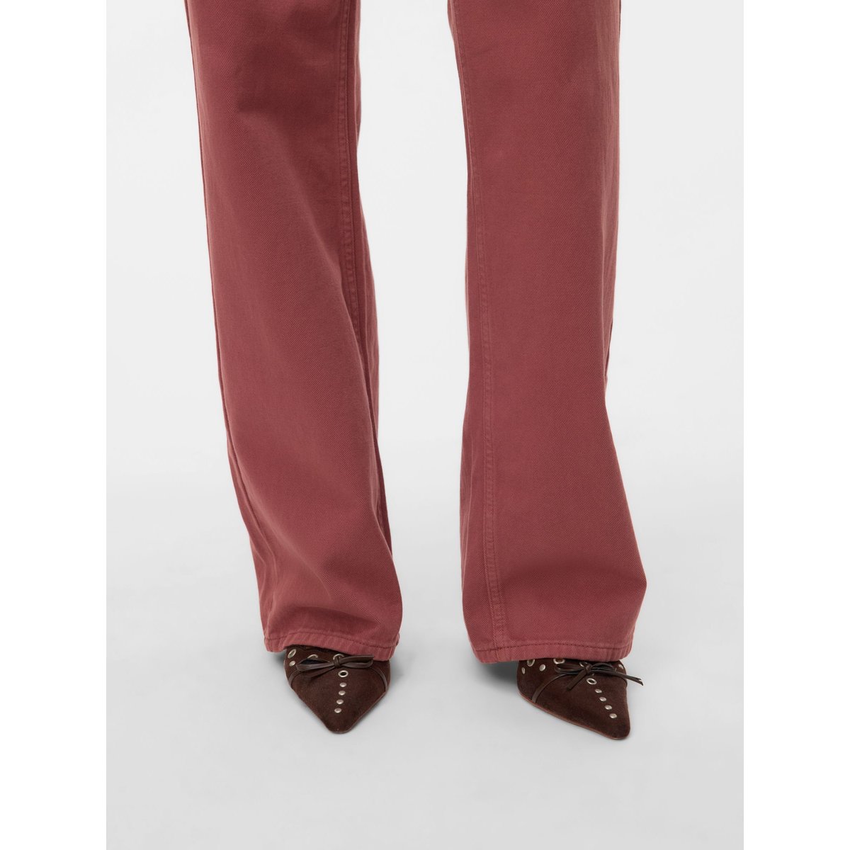 Jean À Coupe Large rose - rose brown, VERO MODA
