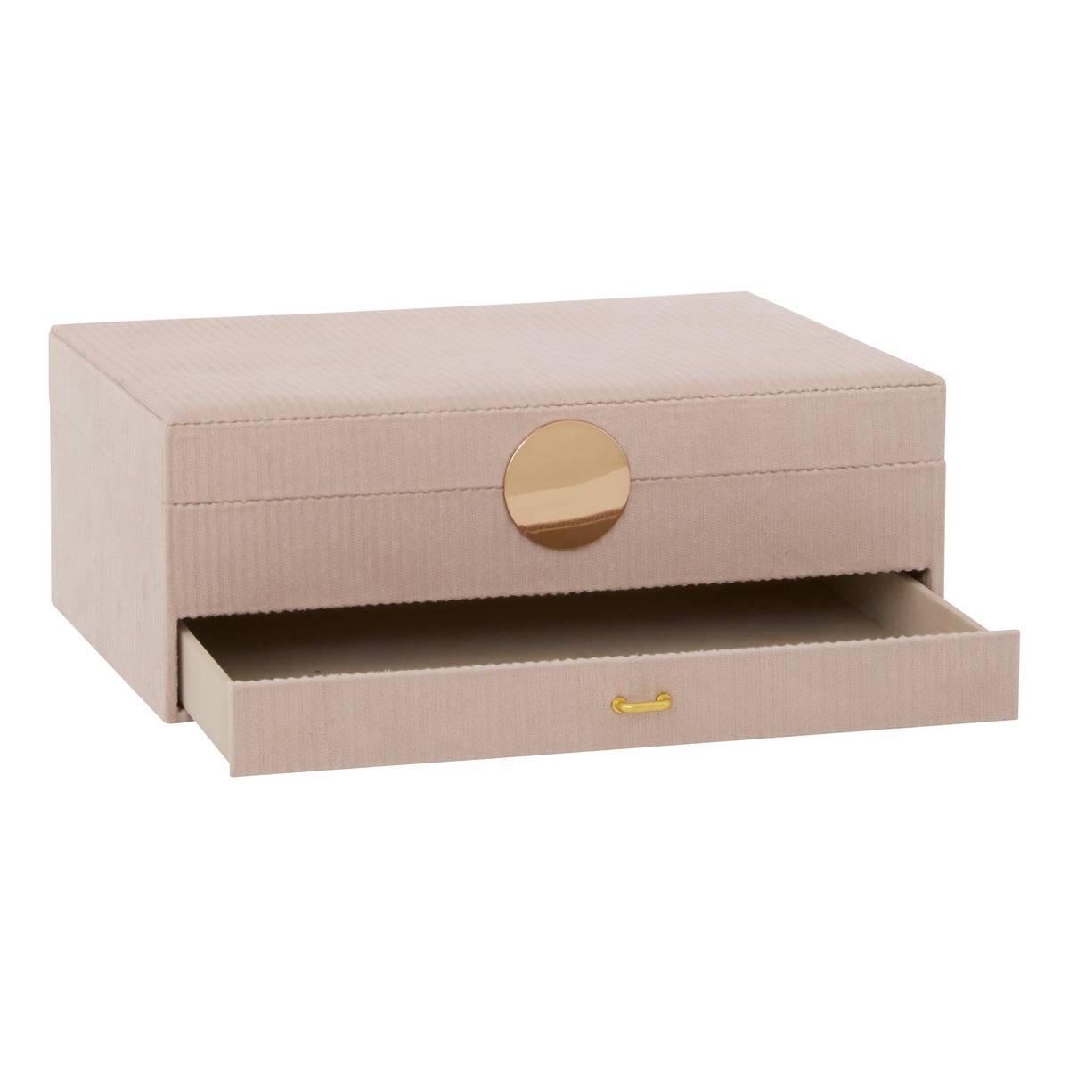 Boîte à bijoux avec miroir 27,5x ENYA beige, ATMOSPHERA