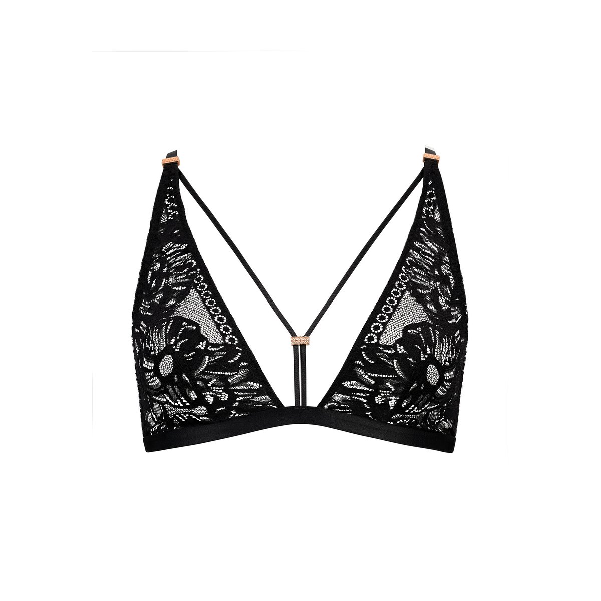 Soutien-gorge Triangle bralette Love Soul noir, AUBADE