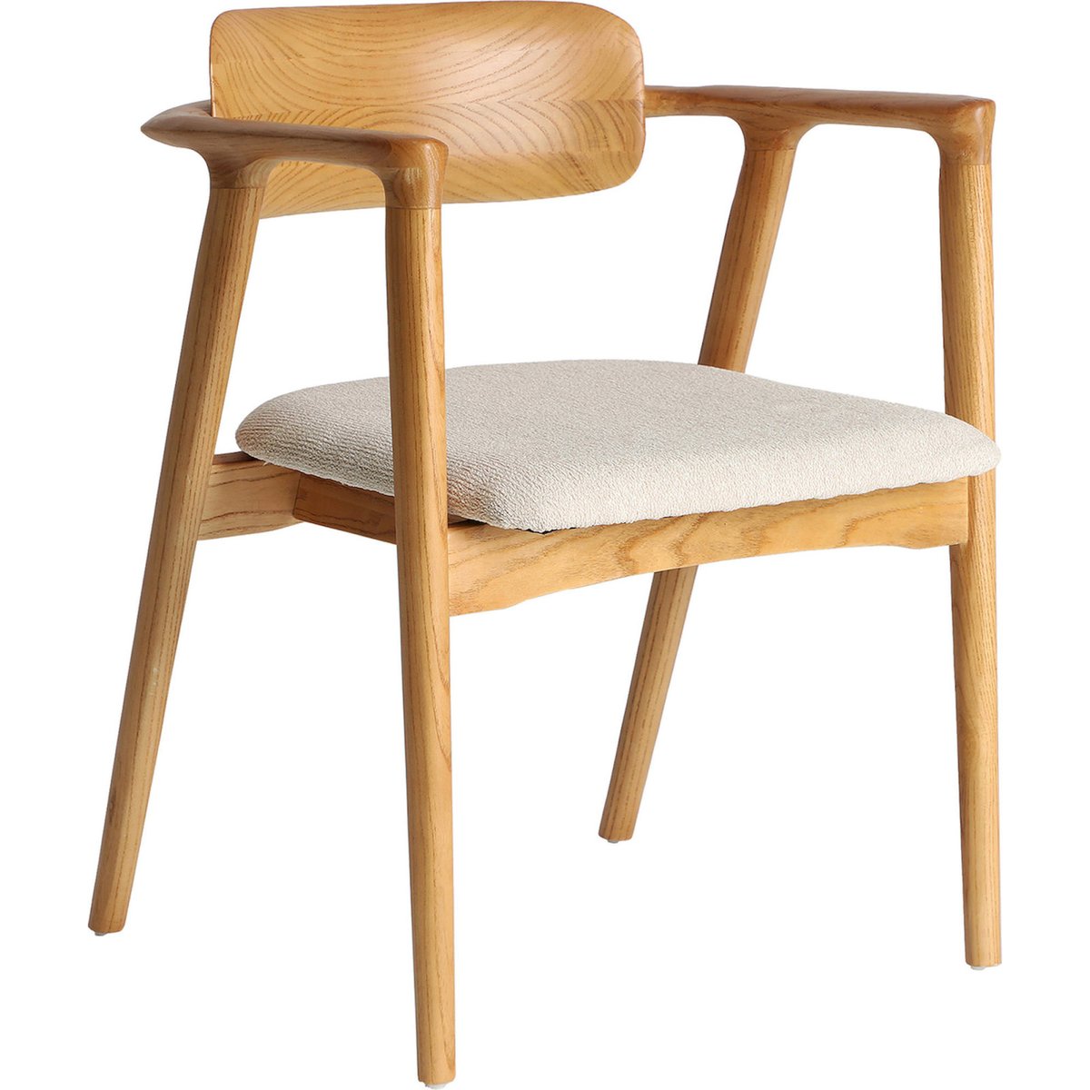 Chaise en orme collection VACIO bois brun et crème, RECOLLECTION
