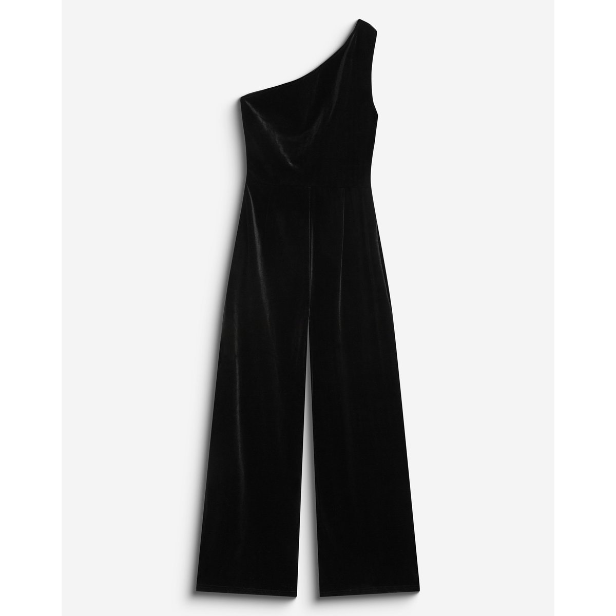 Combinaison ajustée asymétrique en velours noir Brielle noir, GRACE & MILA