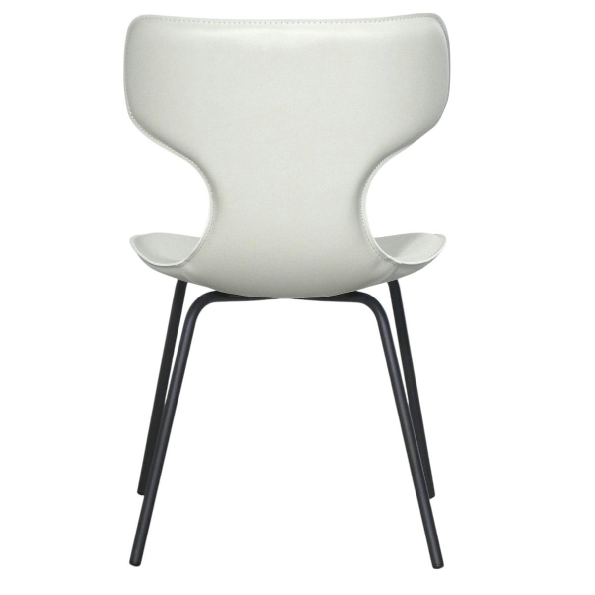 Chaise beige avec dossier en T, revêtement nettoyable (lot de 2) LOMBARDIE beige, PIER IMPORT