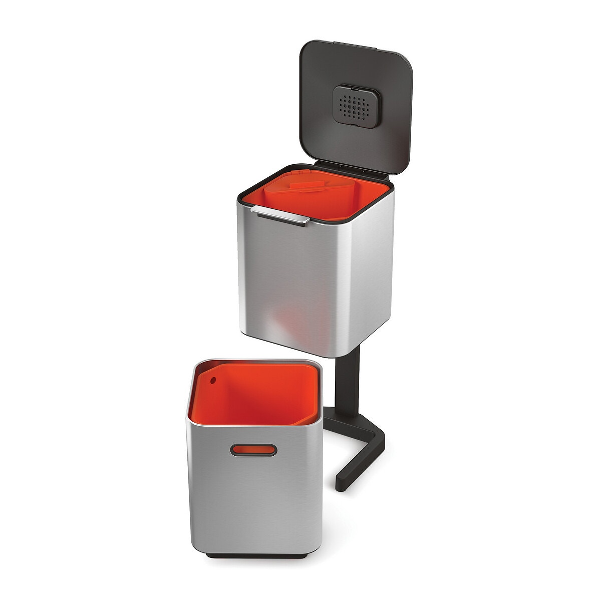 Poubelle Totem 40L tri sélectif 30063 acier, JOSEPH JOSEPH