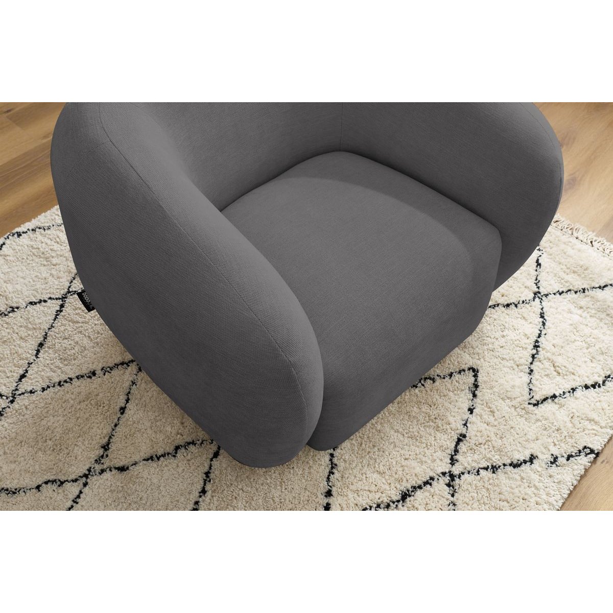 Fauteuil tissu, CELINE gris foncé, BOBOCHIC