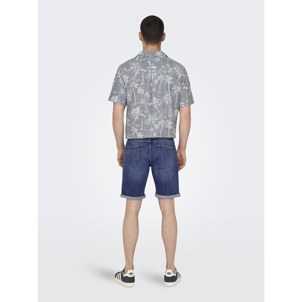 Short en jean bleu foncé, ONLY & SONS