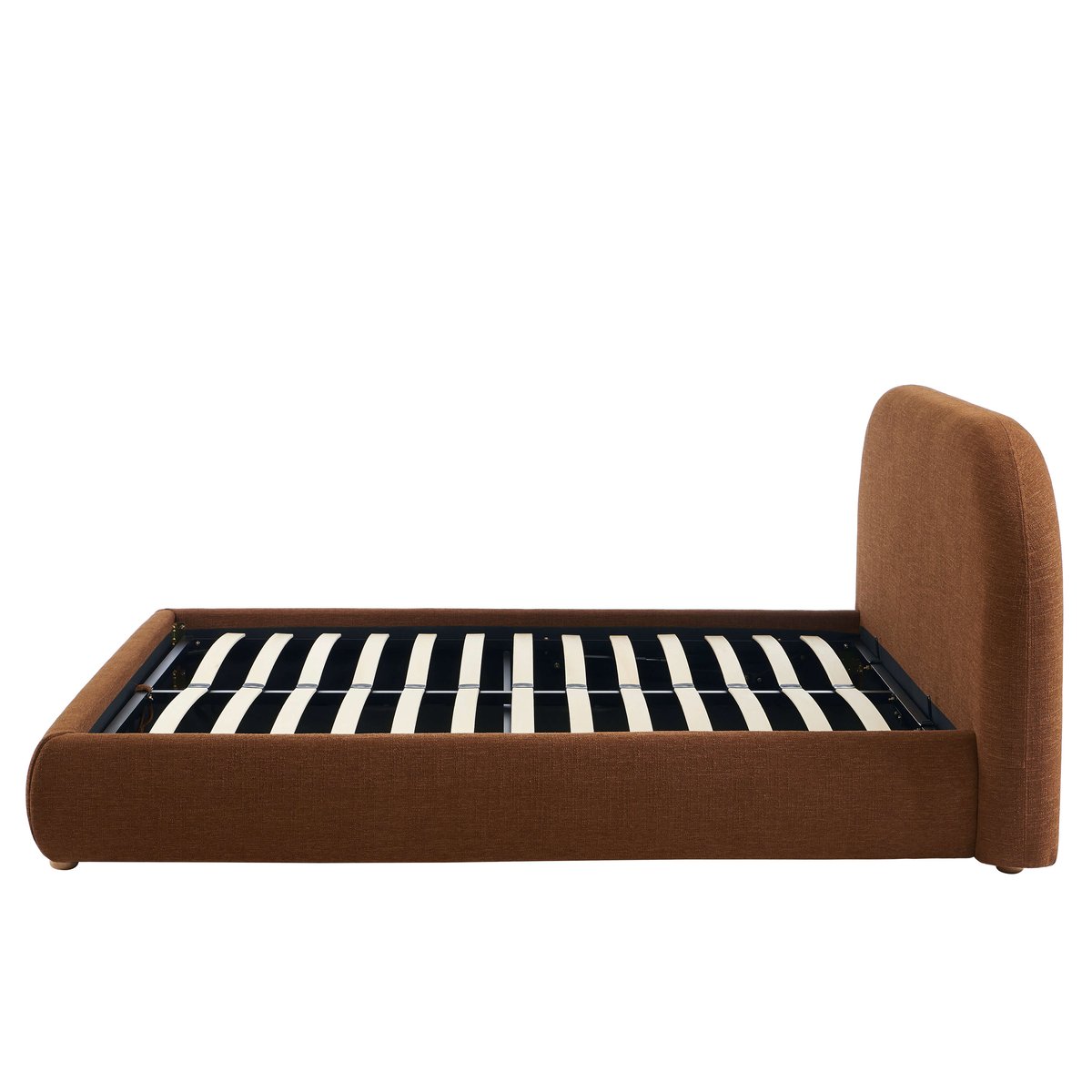 Lit coffre avec sommier relevable JELLY marron, SORELH