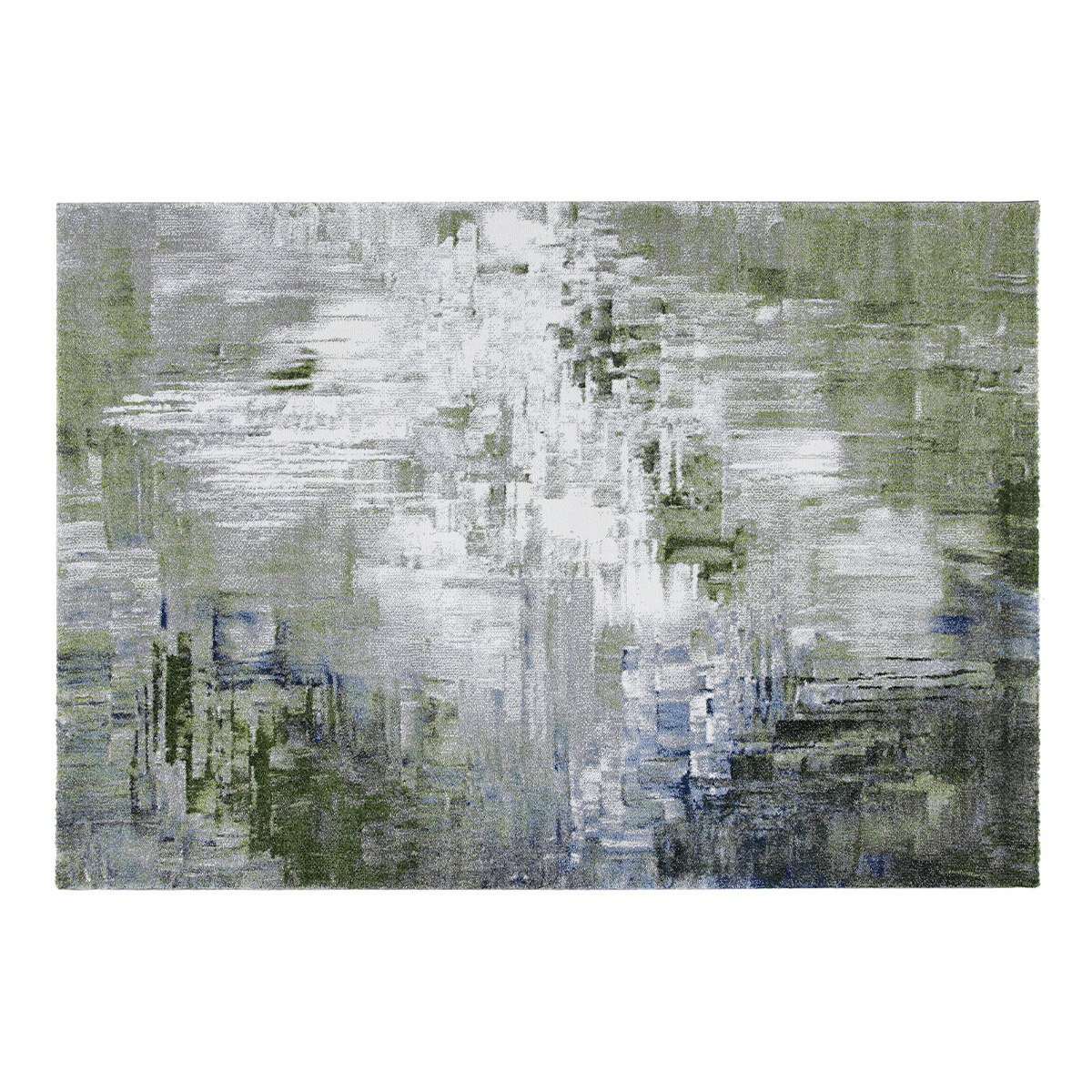 Tapis rectangulaire à motifs abtraits 160 x 230 cm PRIMO vert, MILIBOO