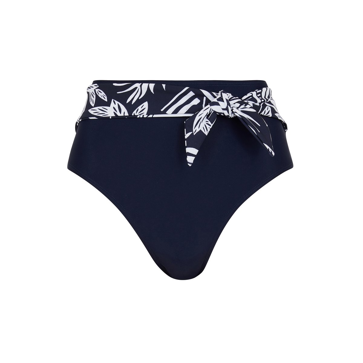 Bas de maillot de bain KELAA feuilles graphiques bleu marine, SANS COMPLEXE