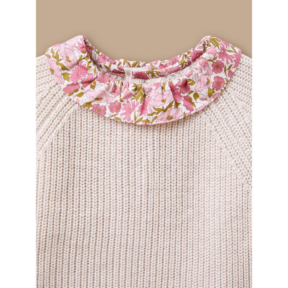 Pull col tissu Liberty liberty poppy and daisy, CYRILLUS