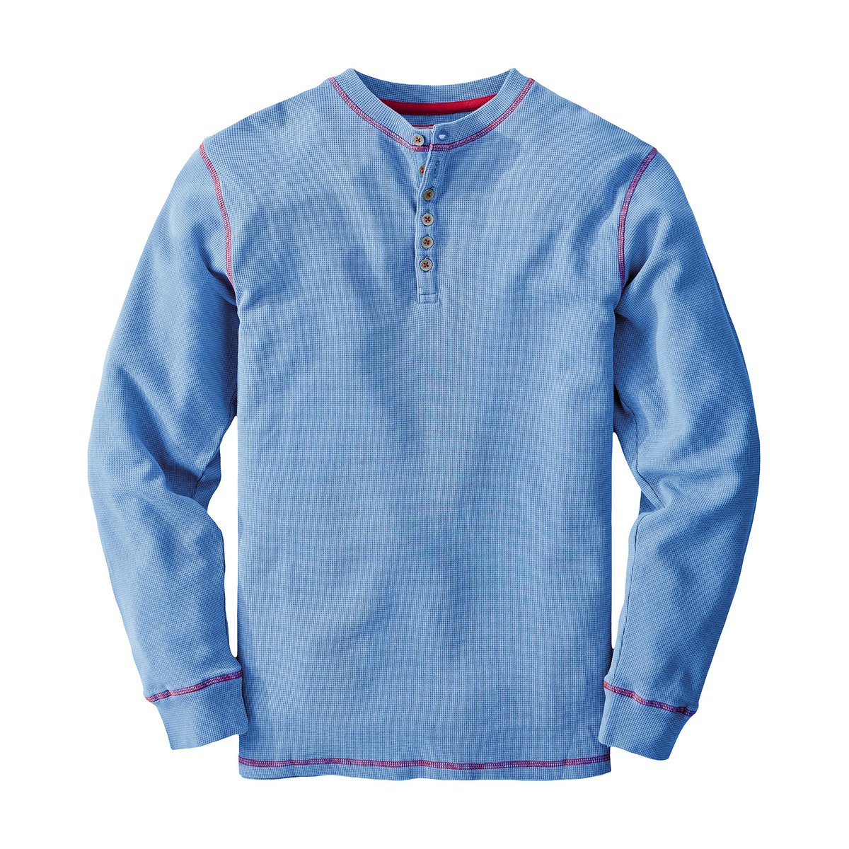 Superbe Henley en Maille Gaufrée bleu, JOE BROWNS