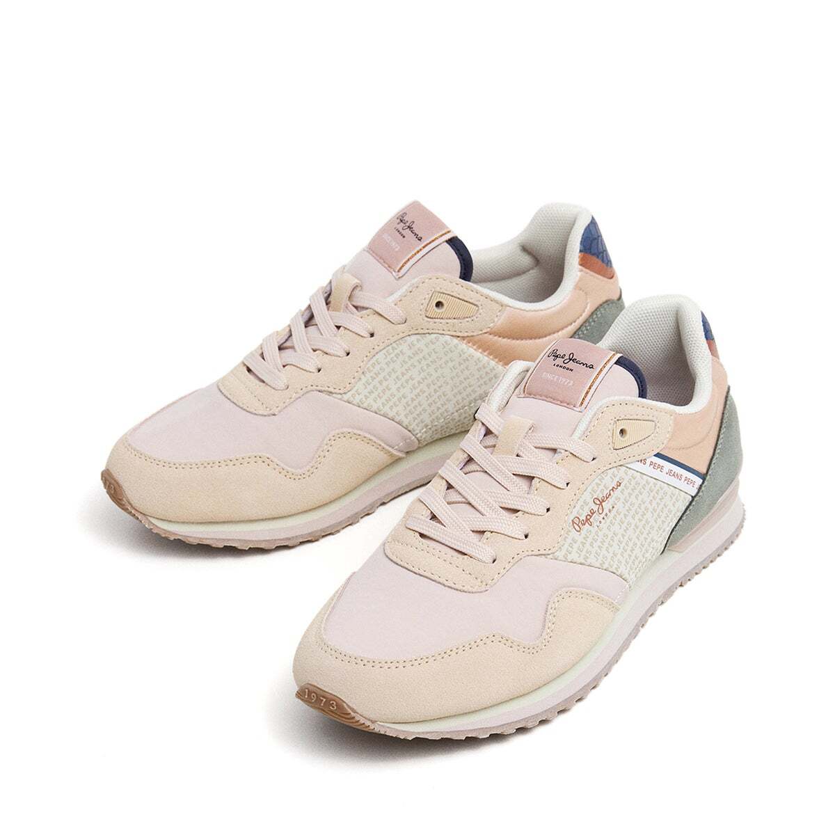 Baskets De Course Avec Logo Imprimé beige sable, PEPE JEANS