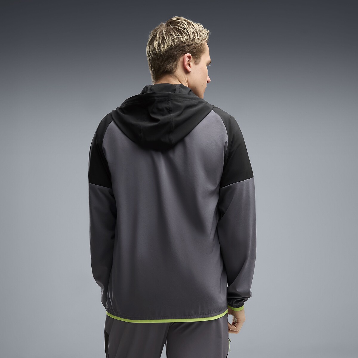 Felpa con cerniera e cappuccio girocollo antracite, PUMA
