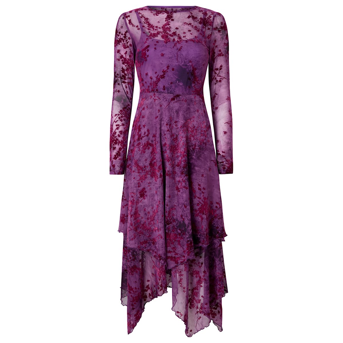 Fabuleuse Robe Longue Floquée violet, JOE BROWNS