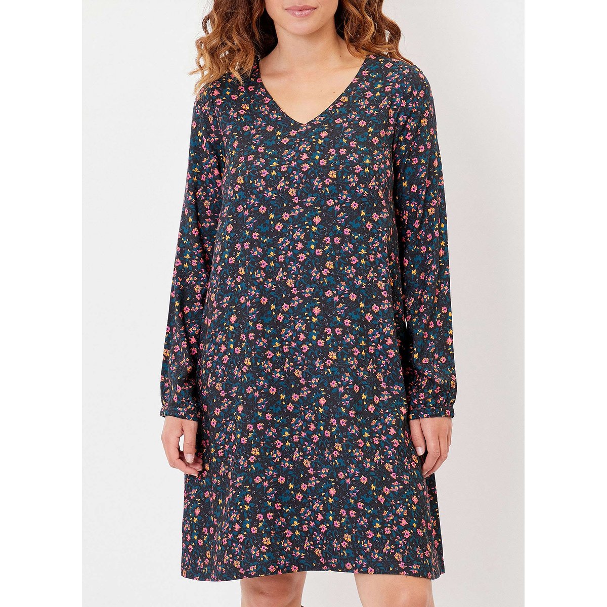 Robe évasée imprimée NOEMIE noir hindi, LA FIANCÉE