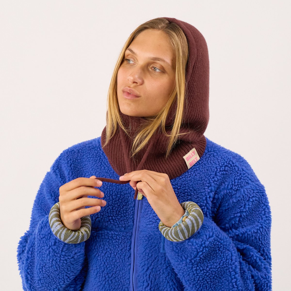 Cagoule en laine marron, BILLYBELT