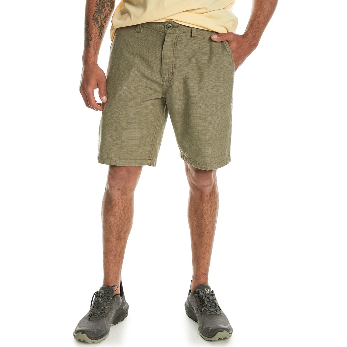Short chino DAVIS 19" vert four leaf clover, QUIKSILVER