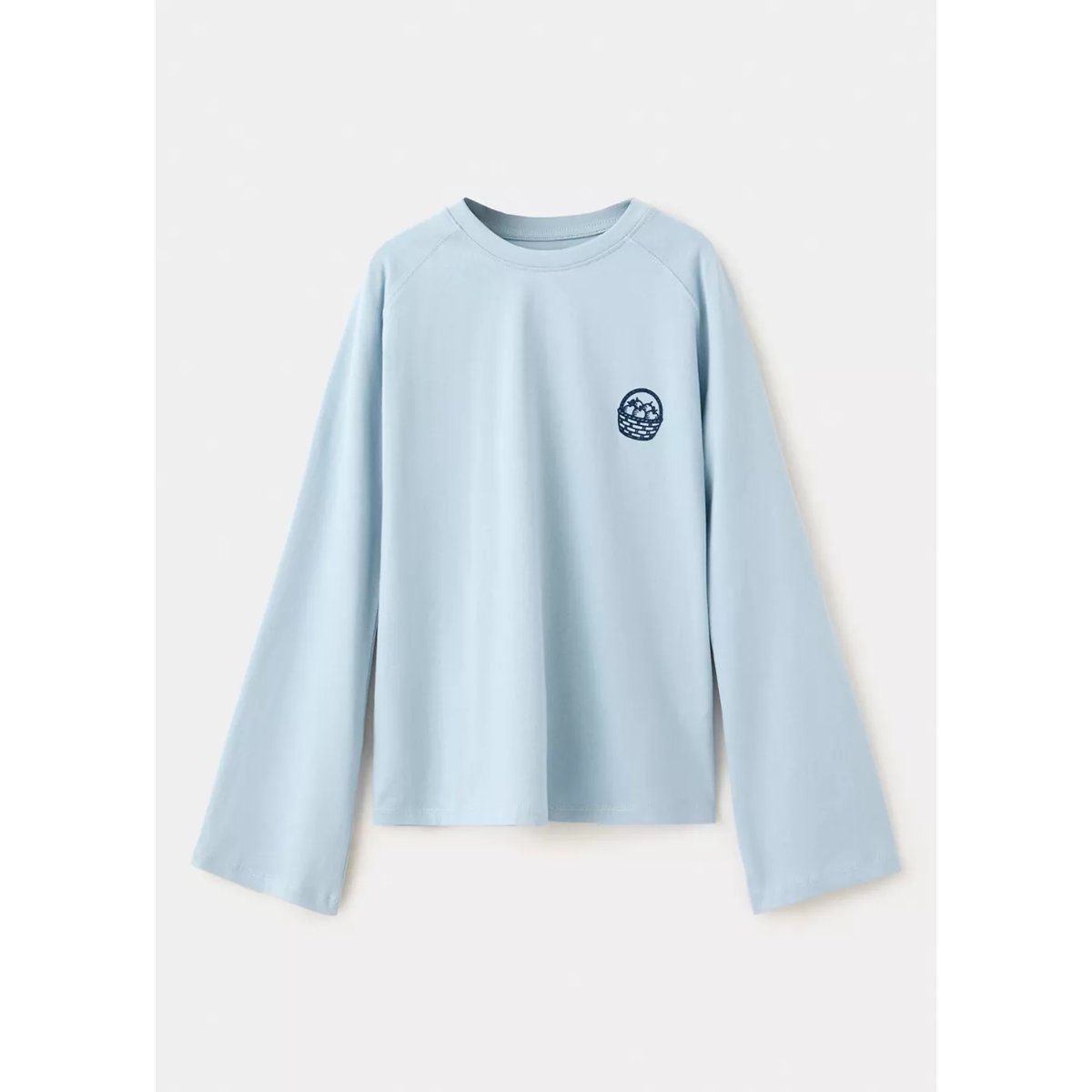 T-shirt relaxed détail brodé bleu ciel, MANGO KIDS
