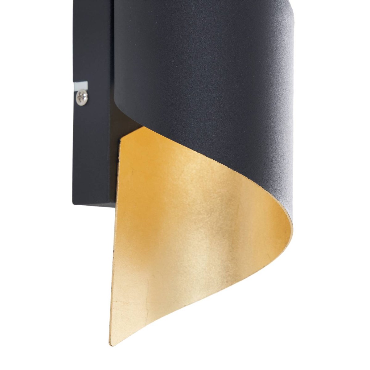 Applique en plâtre moderne, Desirio noir, or, LINDBY