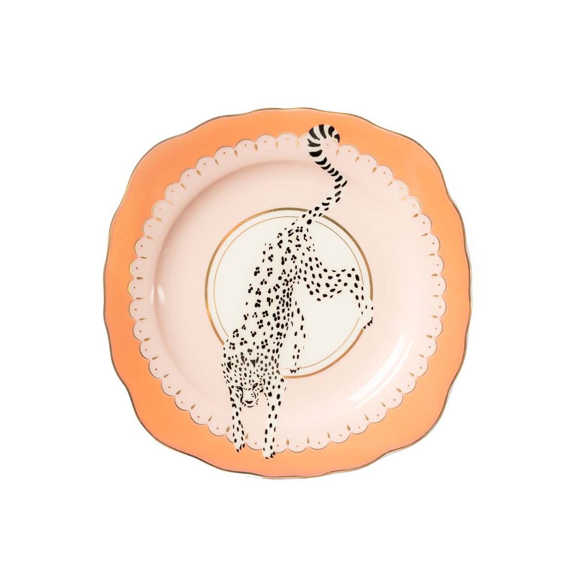 Assiette à dessert Leopard multicolore, YVONNE ELLEN