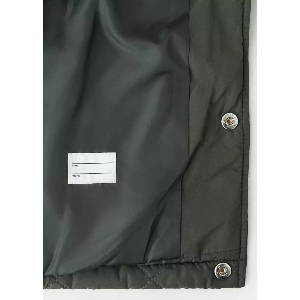 Quilted jacket with corduroy collar kaki, MANGO KIDS