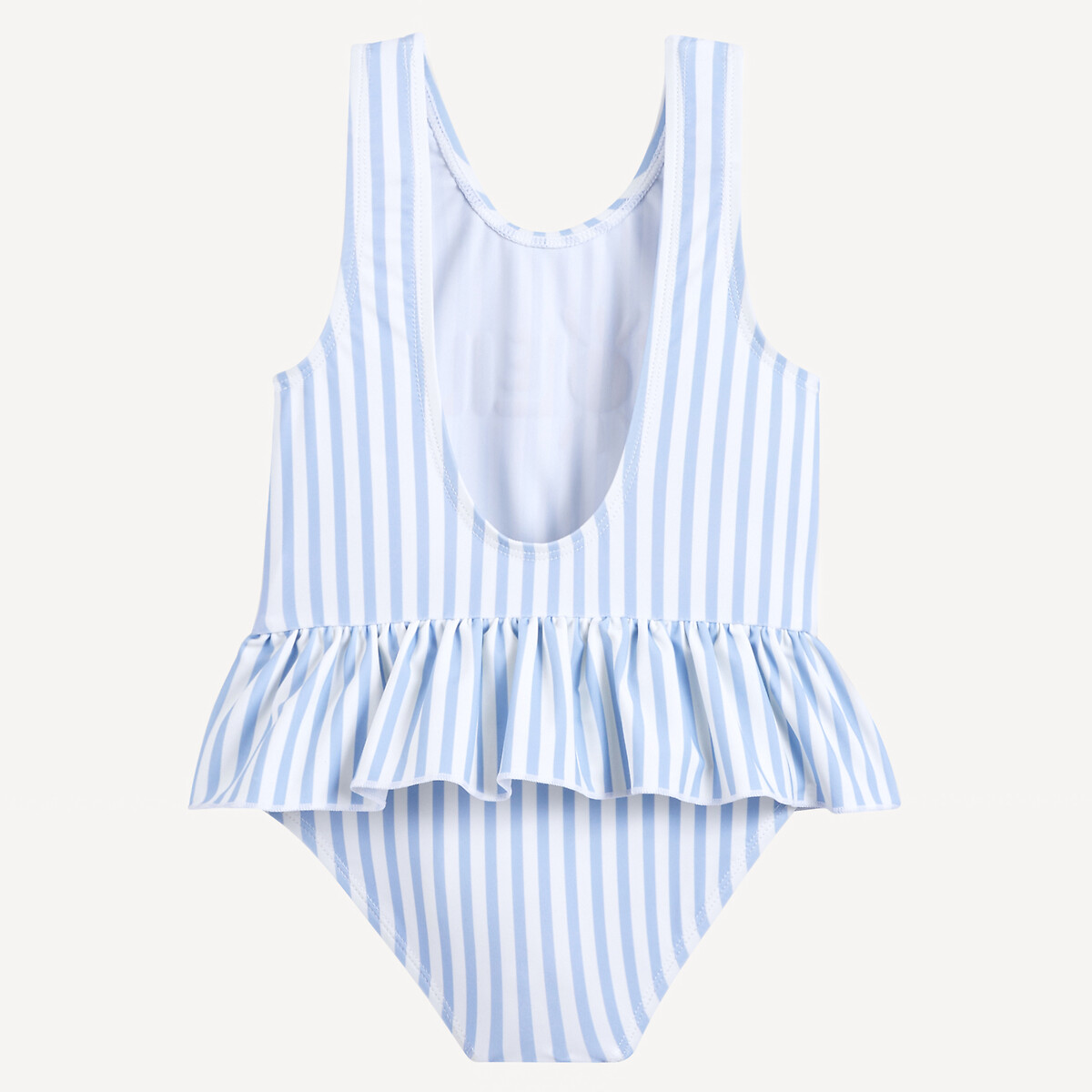 Swimming Costume in 1 Piece Striped 12 Months-5 Years blue striped, LA REDOUTE COLLECTIONS