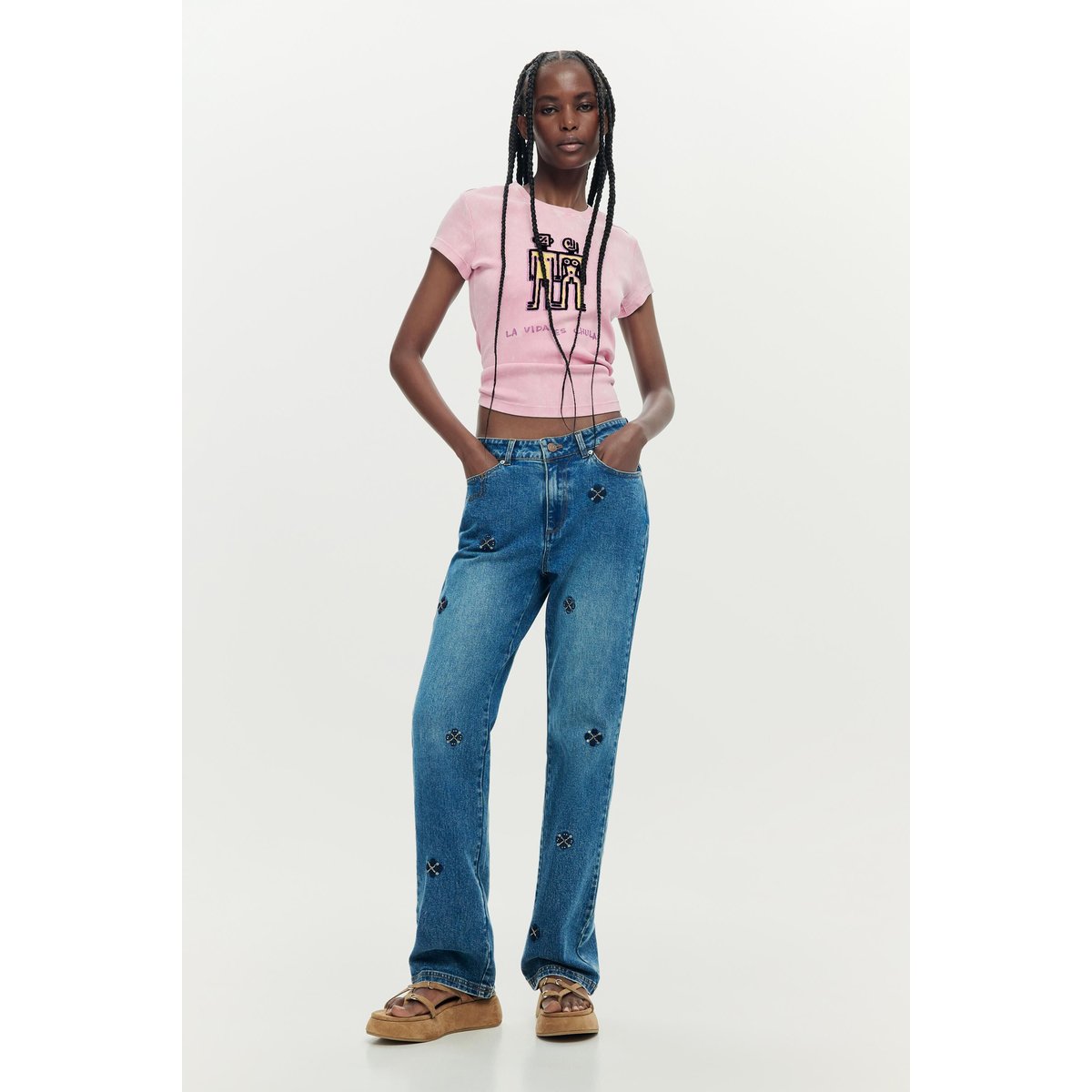 Jean slim bleu, DESIGUAL