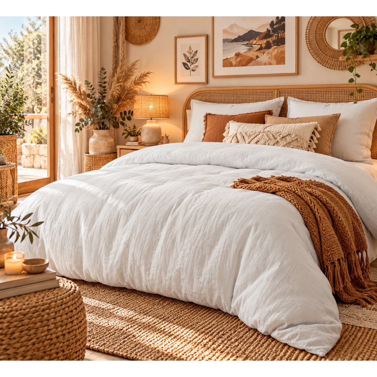 Housse de couette Flânerie Singulière blanc, EDEN