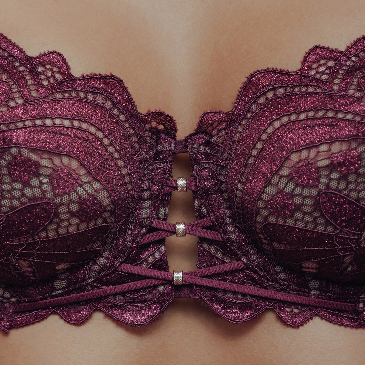 Soutien-gorge corbeille CILLE prune, ROUGEGORGE LINGERIE