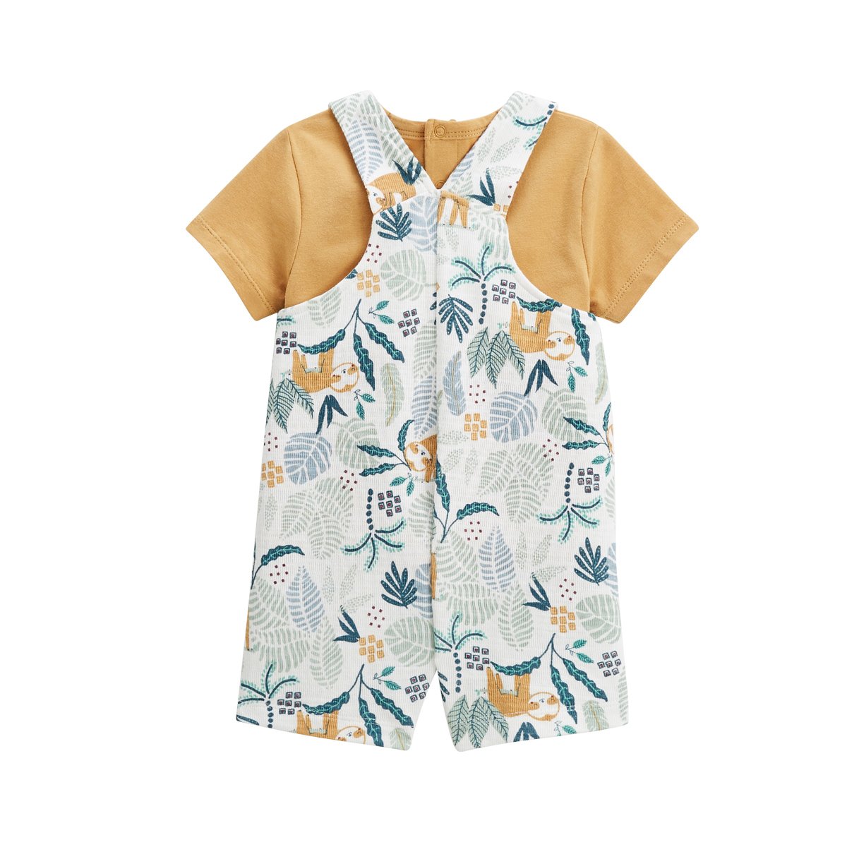 Ensemble salopette bébé et t-shirt Baroudeur ecru, PETIT BEGUIN