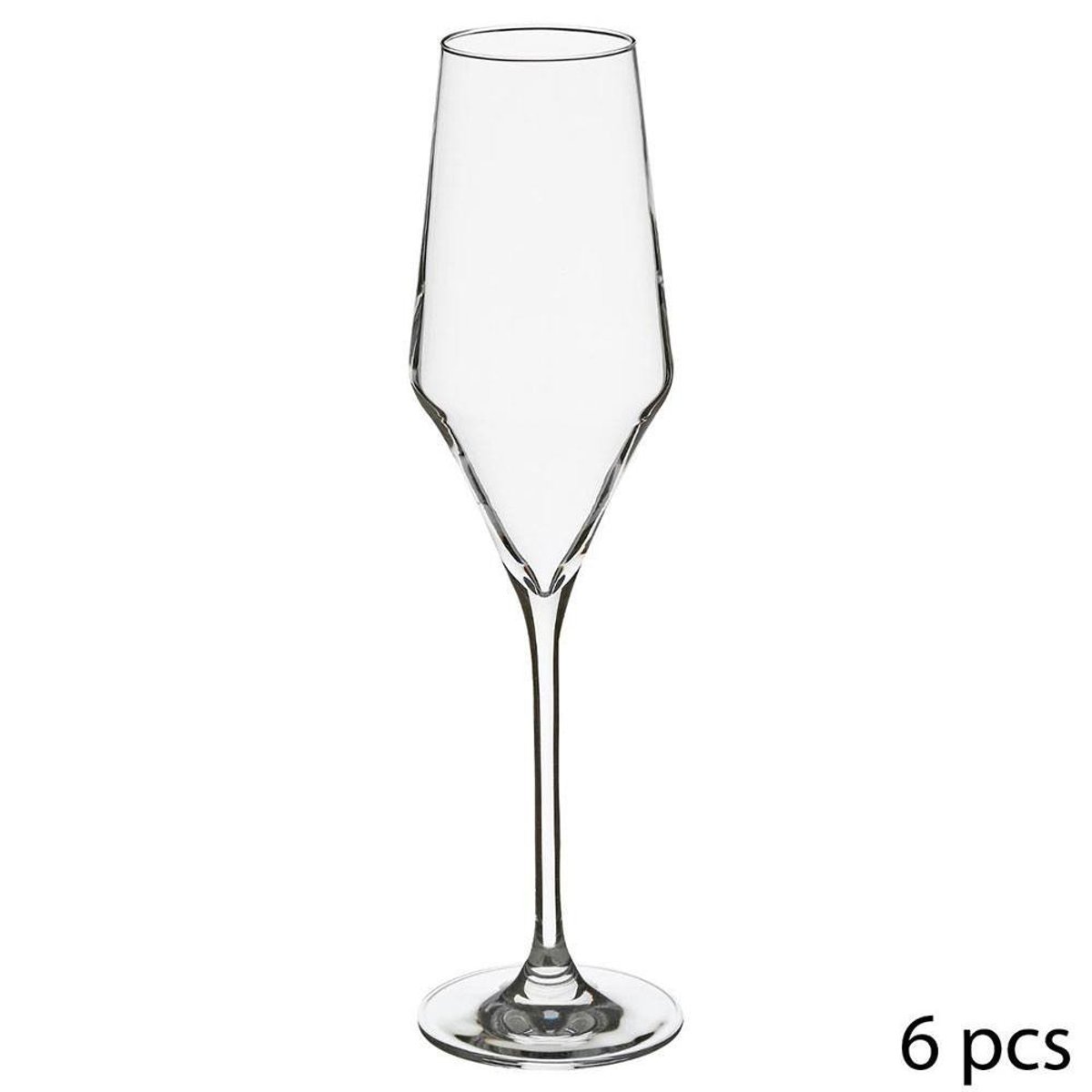Lot de 6 flûtes à Champagne Clarillo blanc, ATMOSPHERA