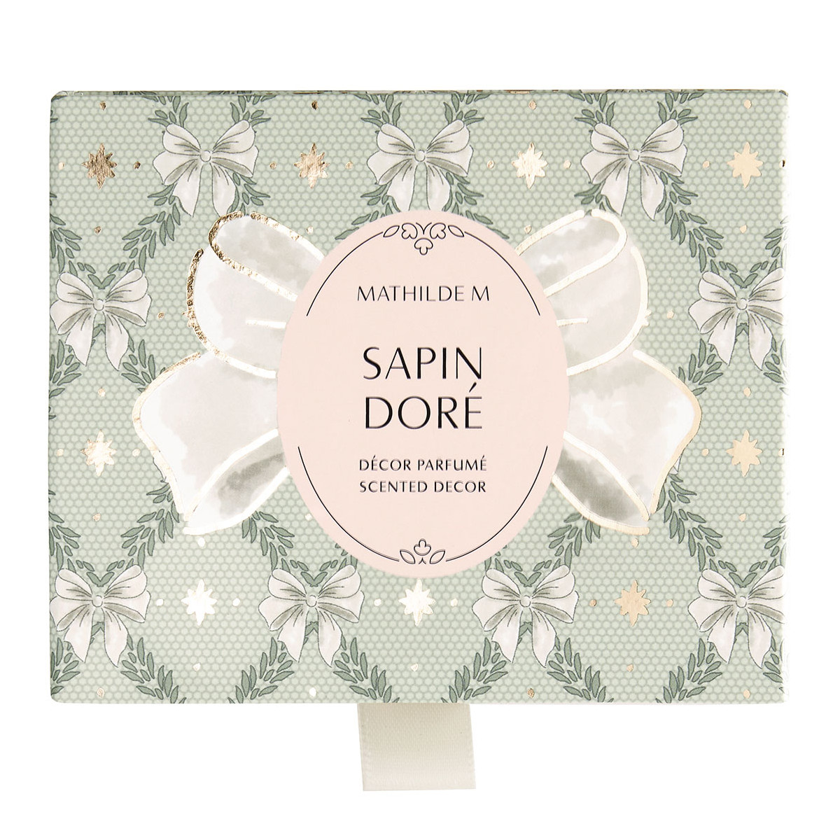 Décor parfumé et concentré Sapin Doré RUBANS DE FÊTE blanc, MATHILDE M