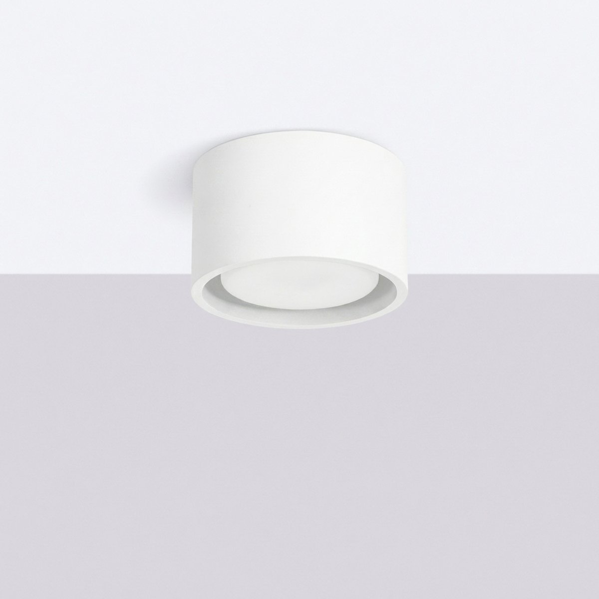 Plafonnier Aluminium Blanc Gx53 1 MODO blanc, EDEN