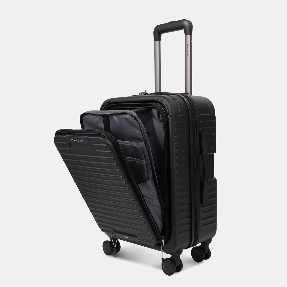 Valise cabine IATA 4 roues avec poche avant black, HEDGREN