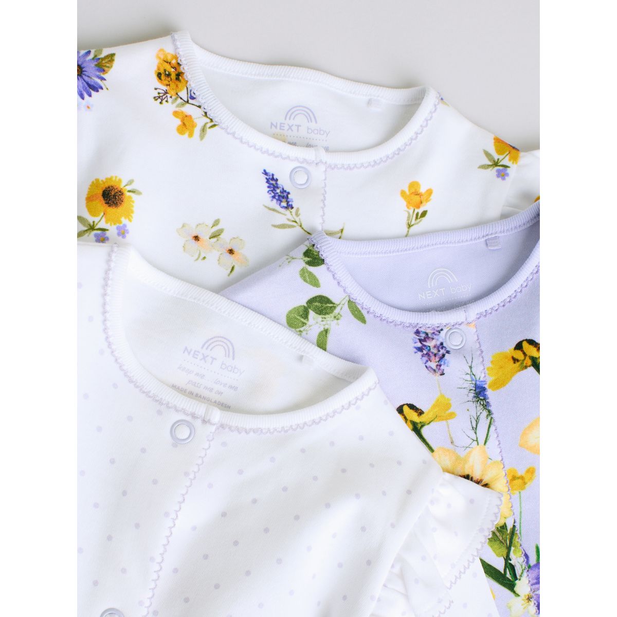 Dors-bien bébé, lot de 3 violet lilas, NEXT