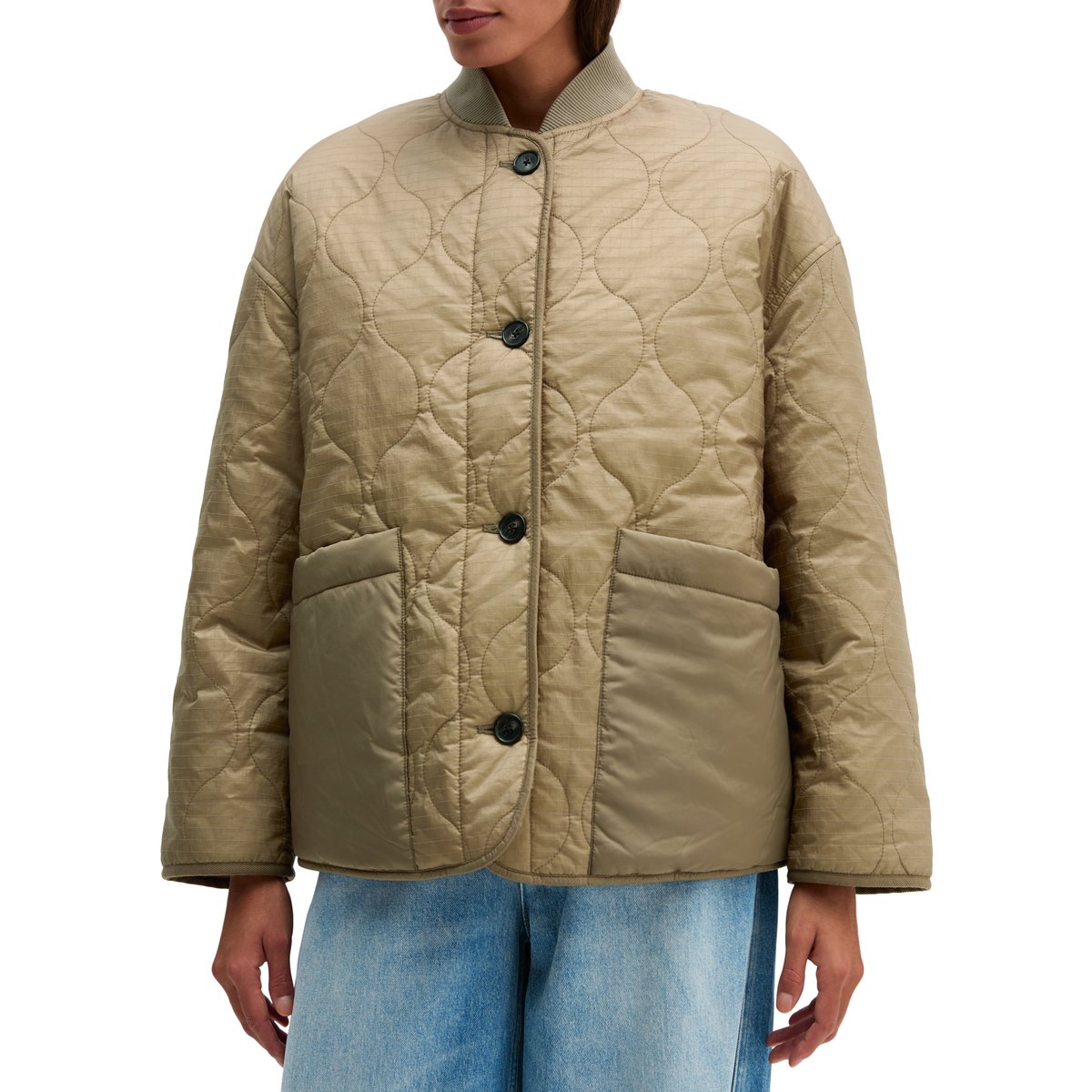 Veste réversible coupe classique en nylon ripstop et en peluche Teddy marron, MARC O'POLO