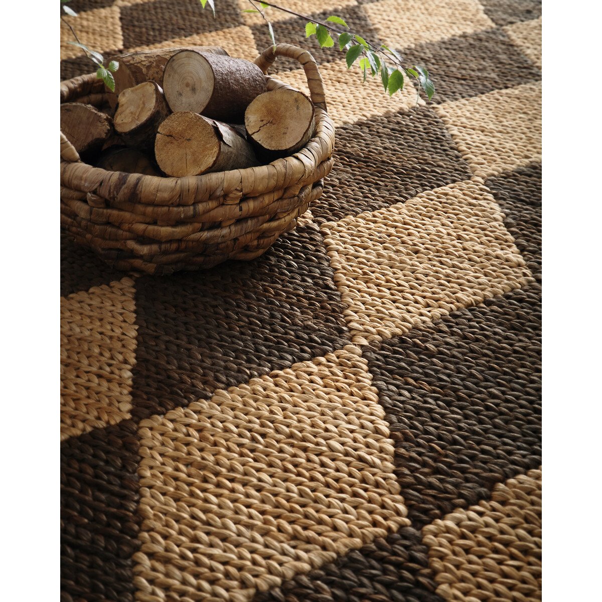Jute Diamond Rug brown , ORIGIN
