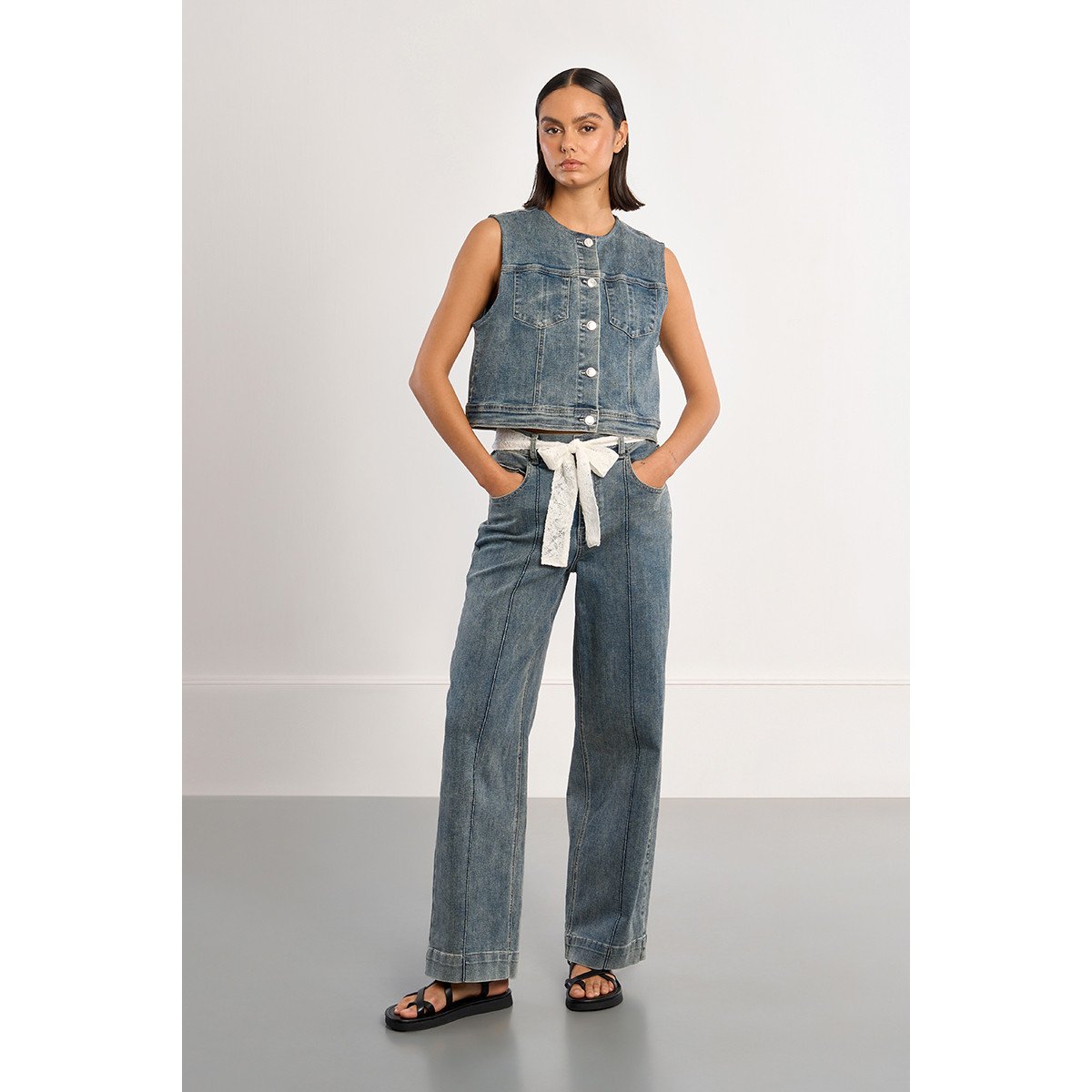 Veston en denim denim blue, LILI SIDONIO