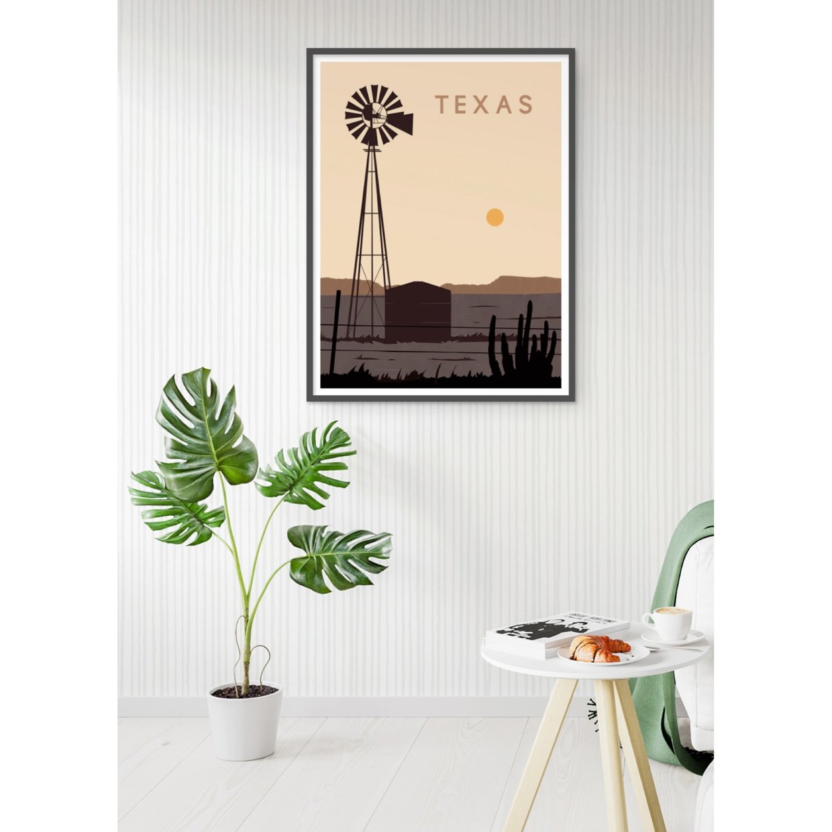 Poster Texas blanc, L'AFFICHERIE