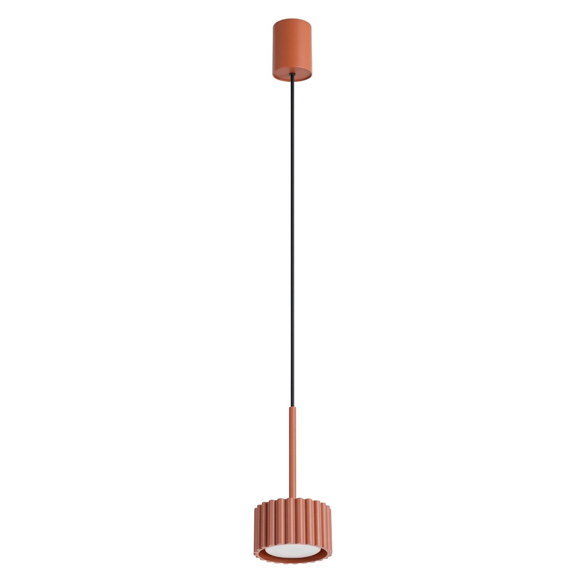 Suspension Aluminium Ocre Rouge Gx53 1 AURA ocre rouge, EDEN