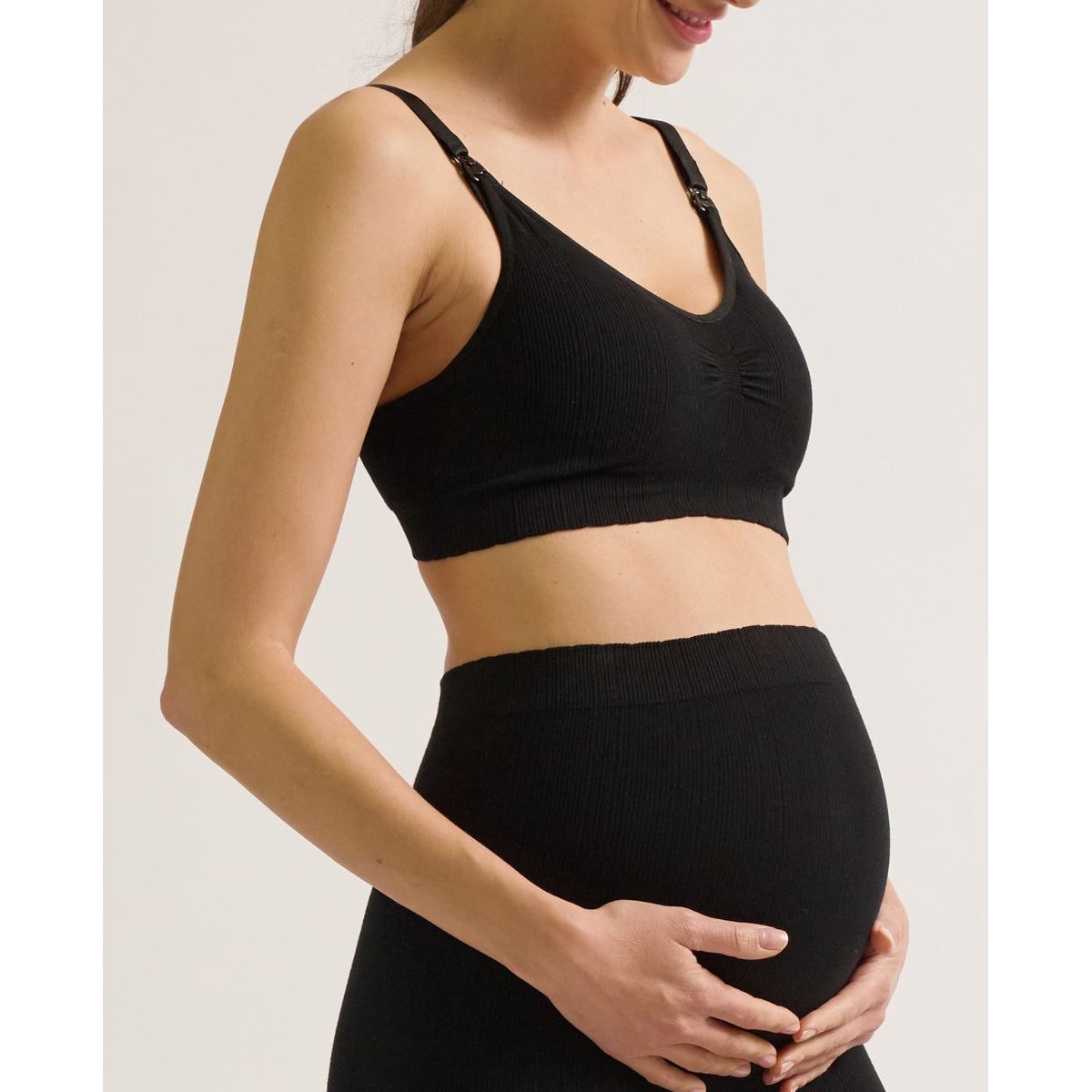 Brassière de grossesse et d'allaitement Zoé noir, CACHE COEUR
